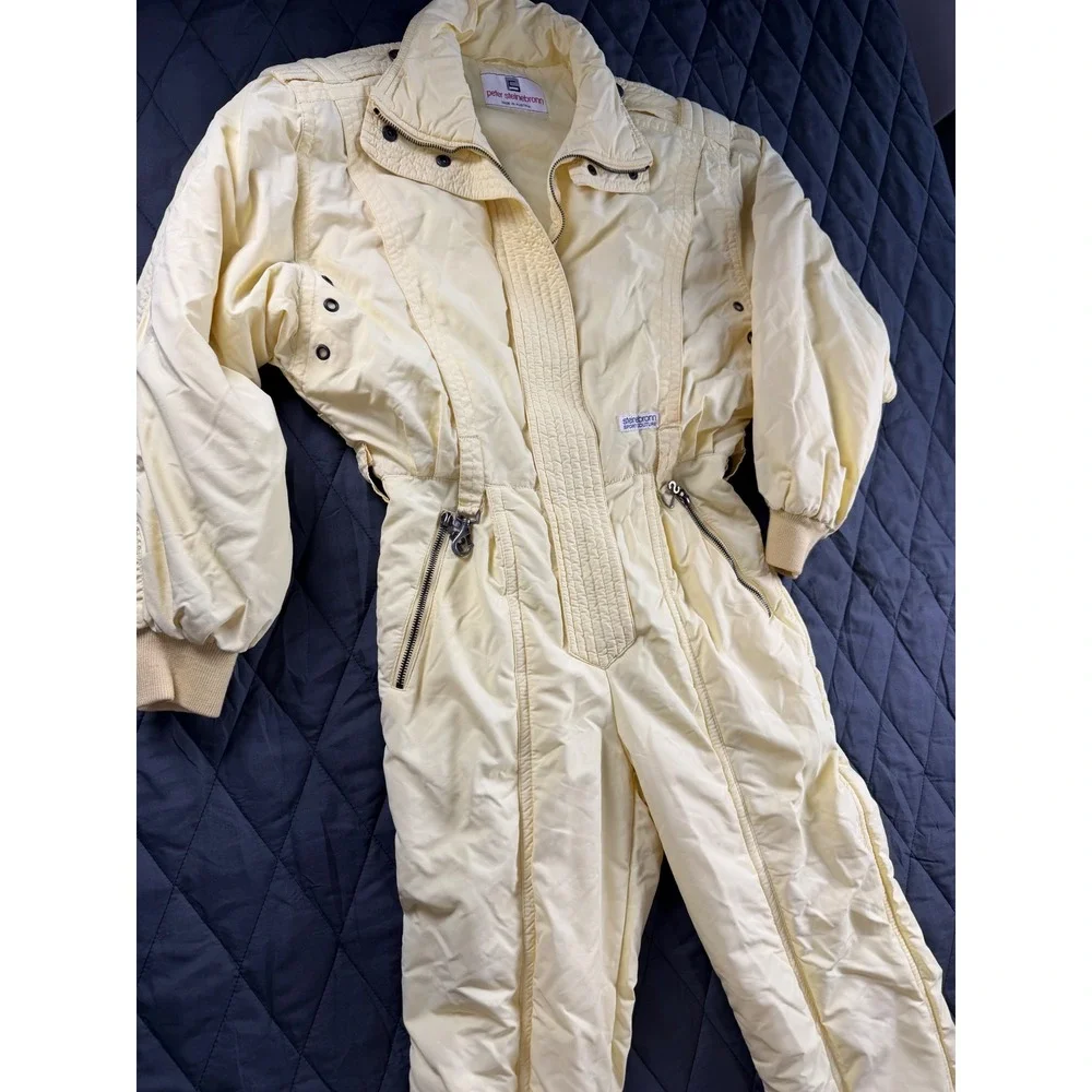 Peter Steinebronn Vintage Ski Suit Yellow One Piece Snow Suit Made in Austria